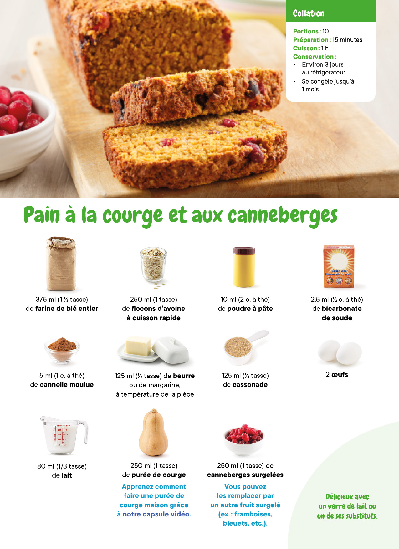 Pain Courge Et Canneberges
