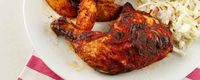 Cuisse De Poulet Au Four Bbq Avec Patates Roties